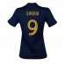 Tanie Strój piłkarski Francja Olivier Giroud #9 Koszulka Podstawowej dla damskie MŚ 2022 Krótkie Rękawy